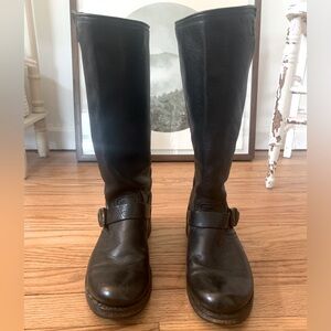 Frye Black Black Harness Boots 8.5